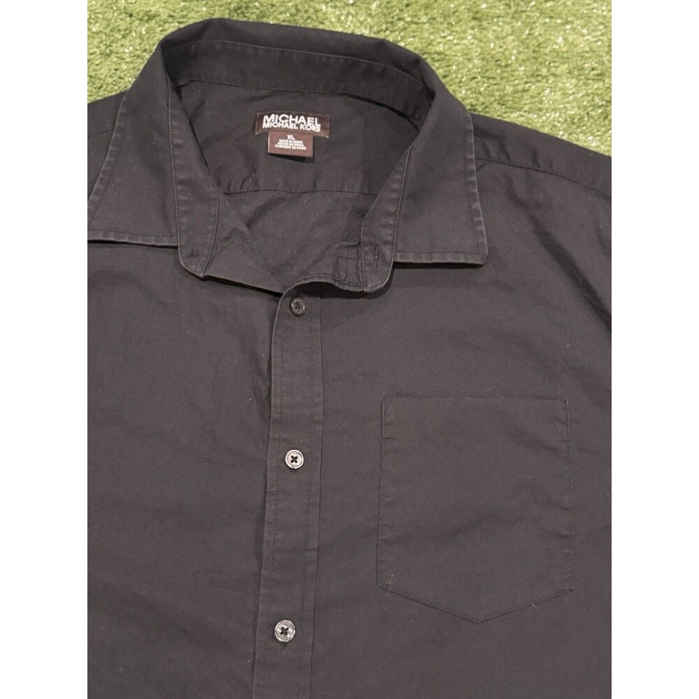 Michael Kors Long Sleeve Cotton Dress Shirt Size XL Dark Blue,
